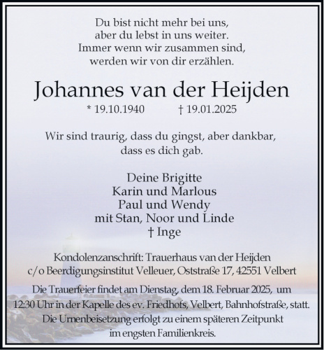 DL9OSS rouwadvertentie